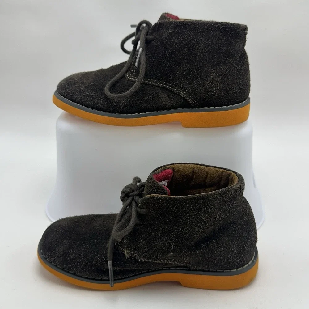 Florsheim Kids Chukka Boots Size 10 M Brown‎ Suede Lace Up Shoes
